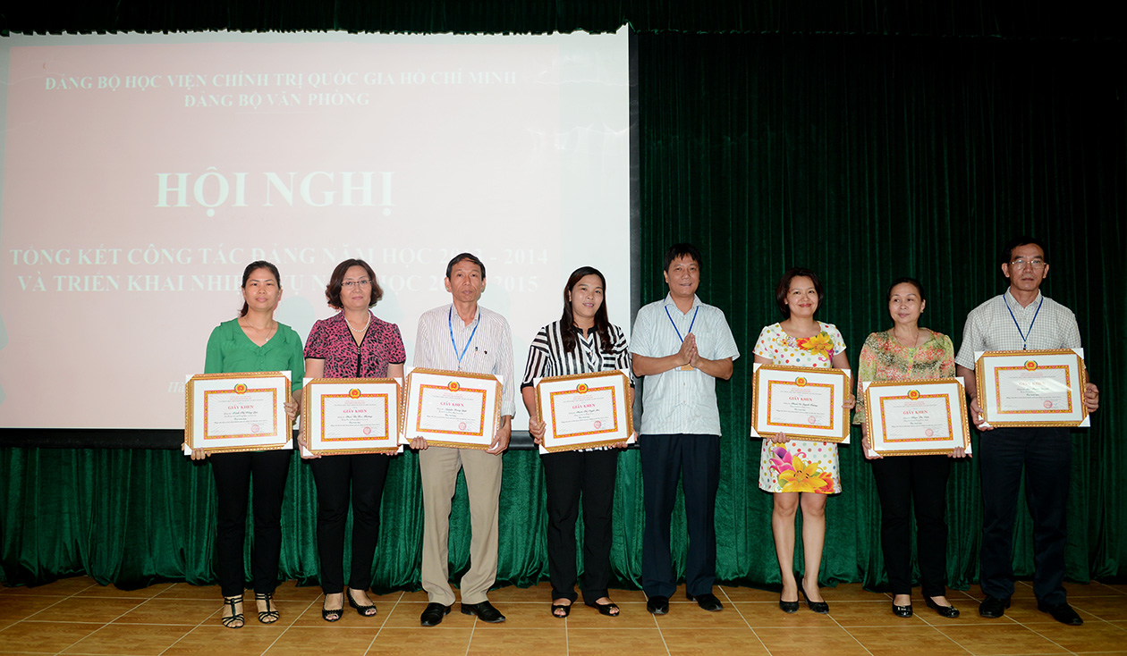 Hội nghị Tổng kết công tác Đảng năm học 2013 - 2014 và triển khai nhiệm vụ năm học 2014 - 2015, Khối Văn phòng Học viện